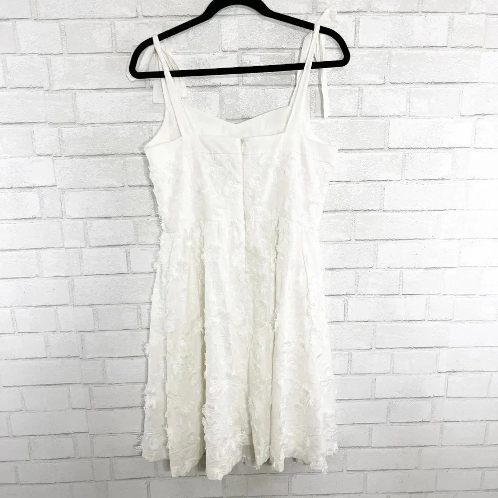 Gal Meets Glam for Anthropologie White Boho Trudy Embroidered Dress Size 10 - Picture 8 of 13
